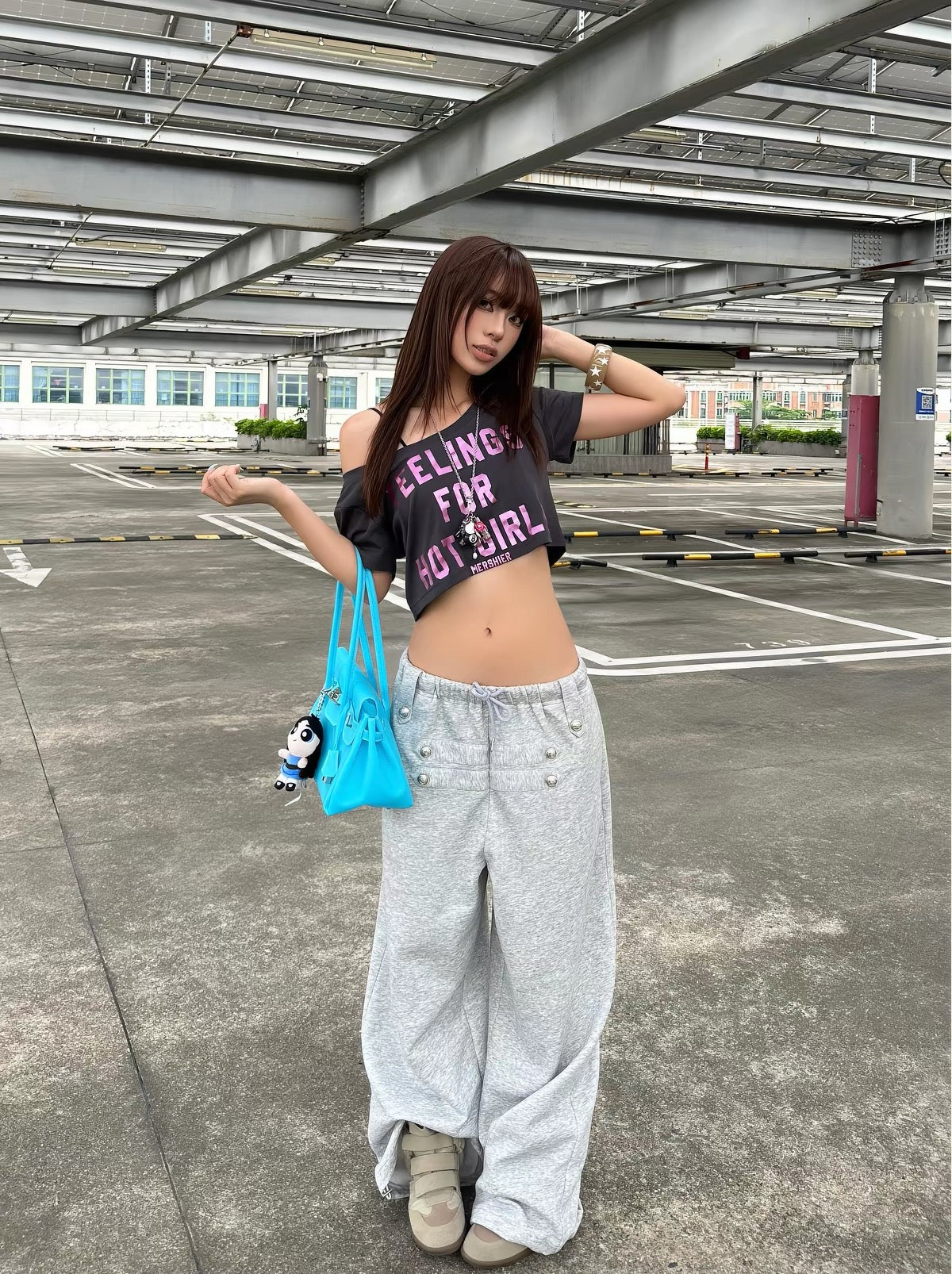 BADMUSE Double-Breasted Sweatpant