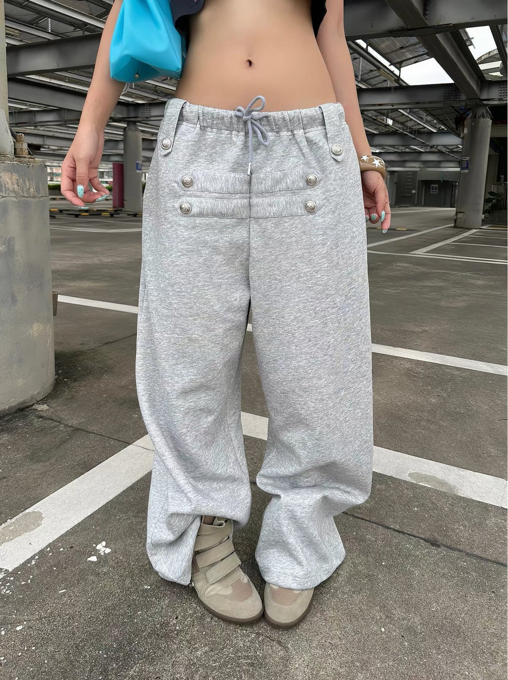 BADMUSE Double-Breasted Sweatpant