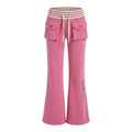 BADMUSE Striped Pocket Flare SweatPants