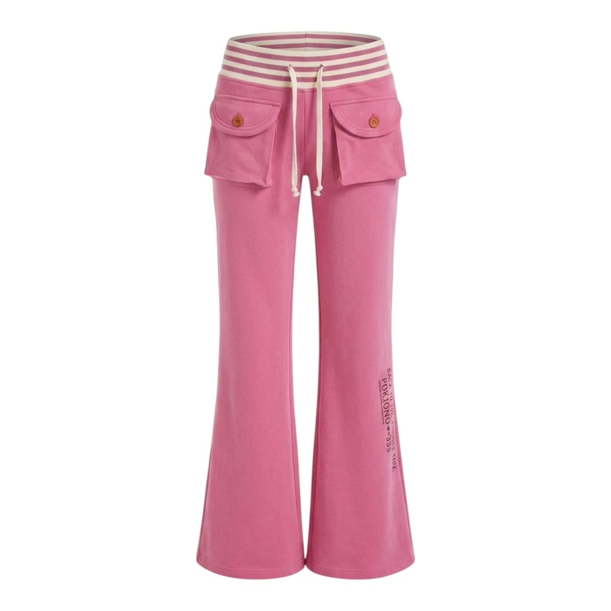 BADMUSE Striped Pocket Flare SweatPants