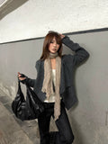 BADMUSE Vintage Lapel Knit Cardigan