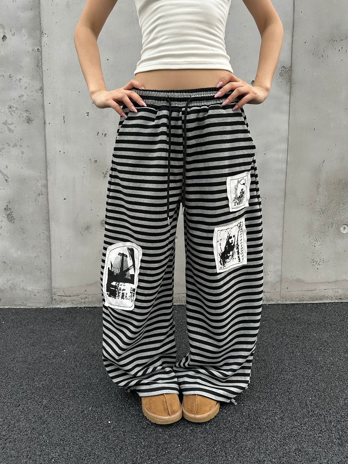 BADMUSE Unisex  Drawstring Oversized Sweatpants