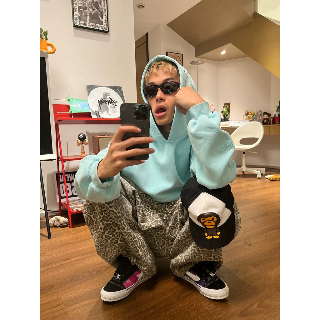 BADMUSE Letter Embroidered Hoodie