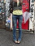 BADMUSE Washed Straight-Leg Denim Jeans