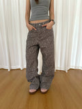 BADMUSE Print Straight Casual Pants