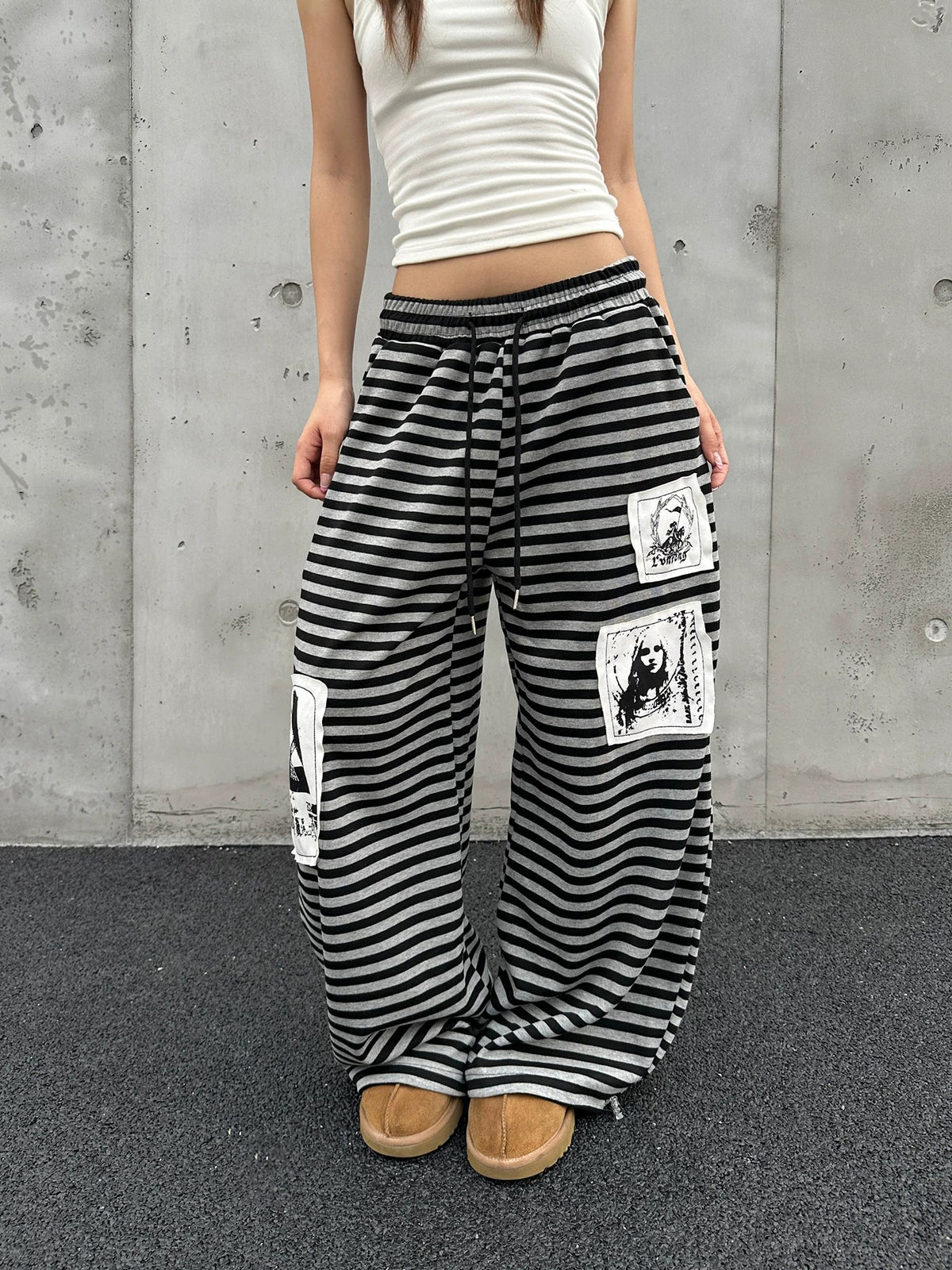 BADMUSE Unisex  Drawstring Oversized Sweatpants