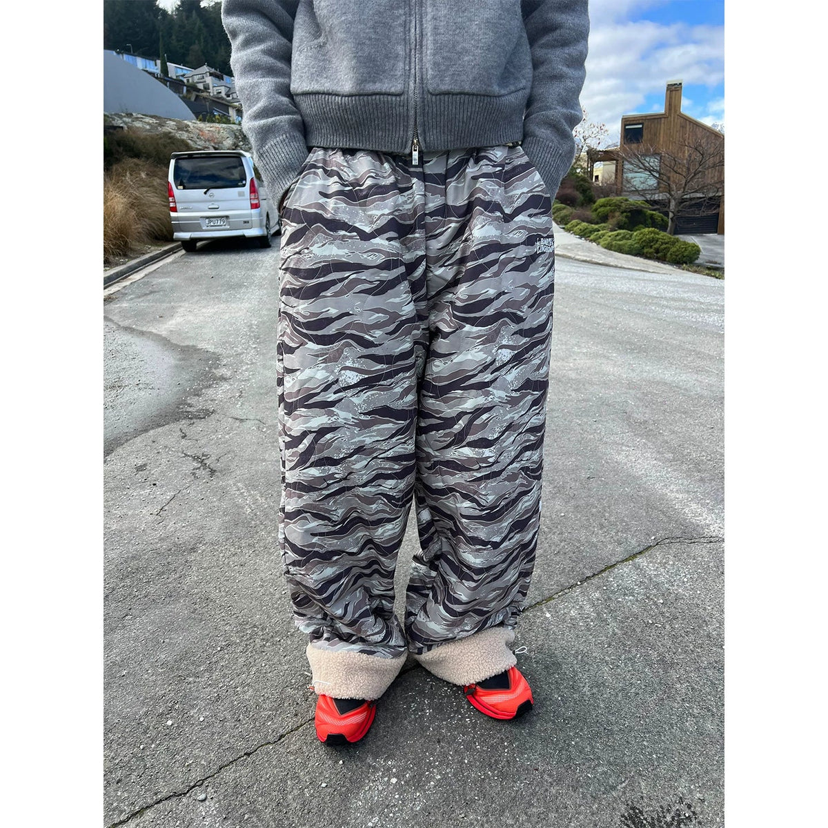 BADMUSE Camo Quilted Fleece Ski Pants