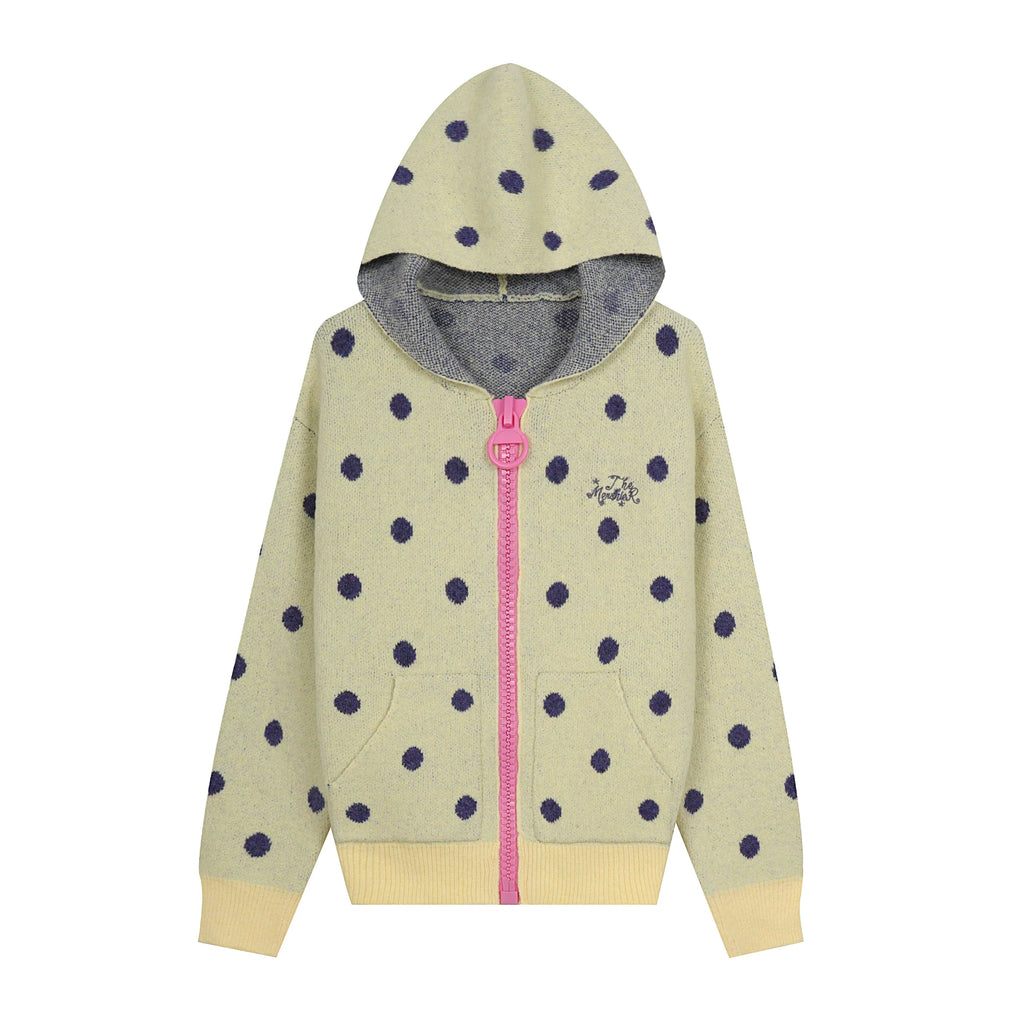 BADMUSE Dot Hooded Knit Sweater