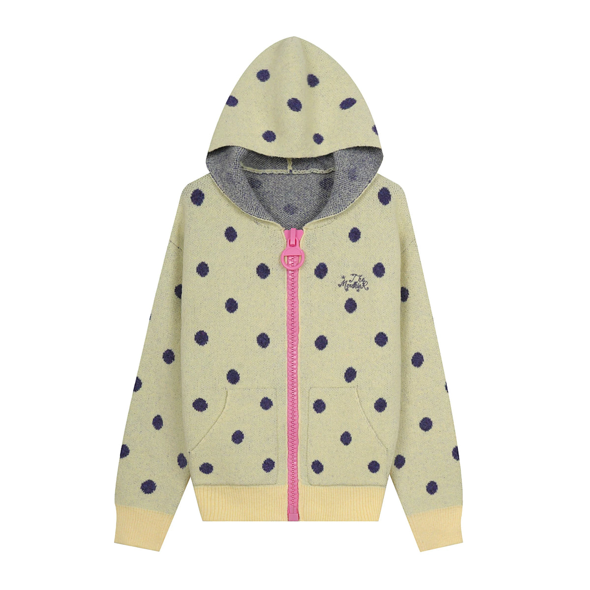BADMUSE Dot Hooded Knit Sweater