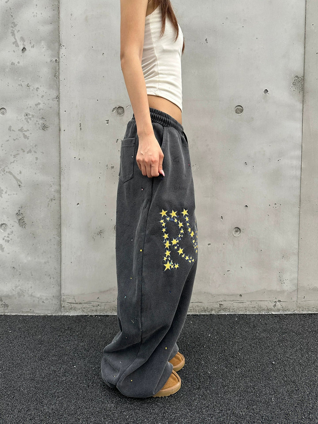 BADMUSE Unisex Oversize Elastic Waist Trousers