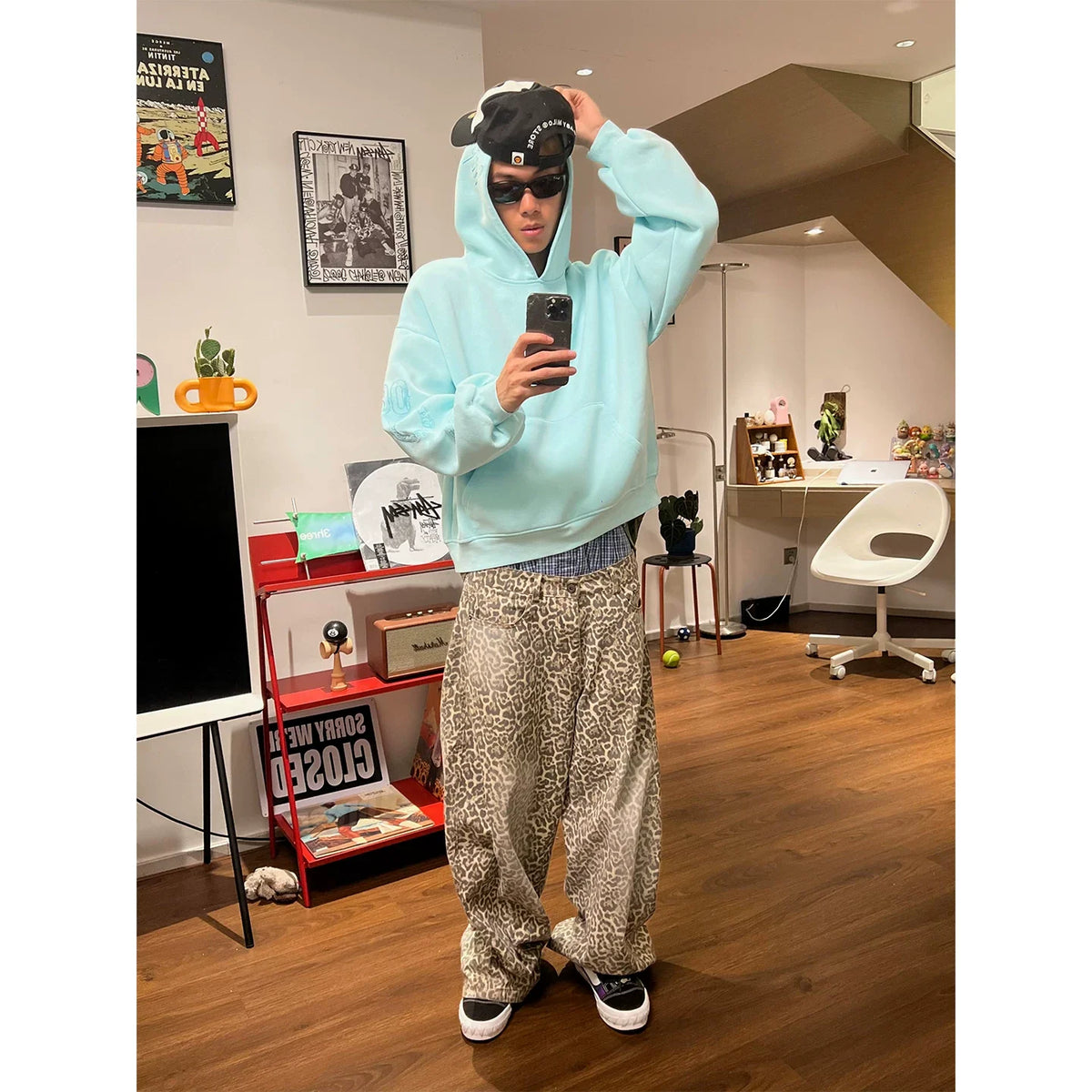 BADMUSE Letter Embroidered Hoodie