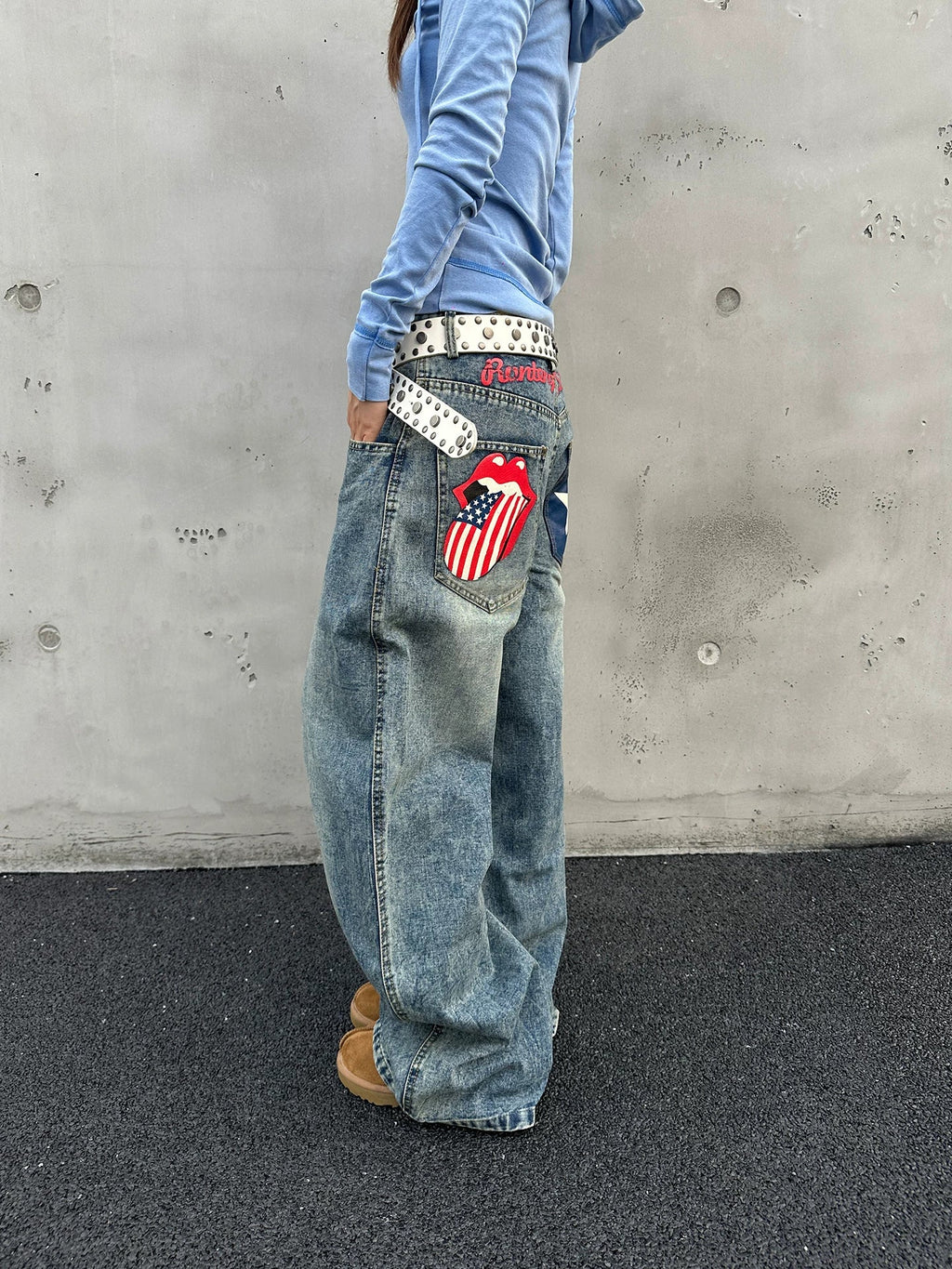 BADMUSE Oversized American Style Denim Jeans