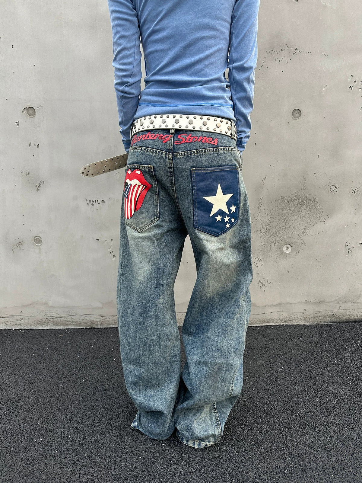 BADMUSE Oversized American Style Denim Jeans