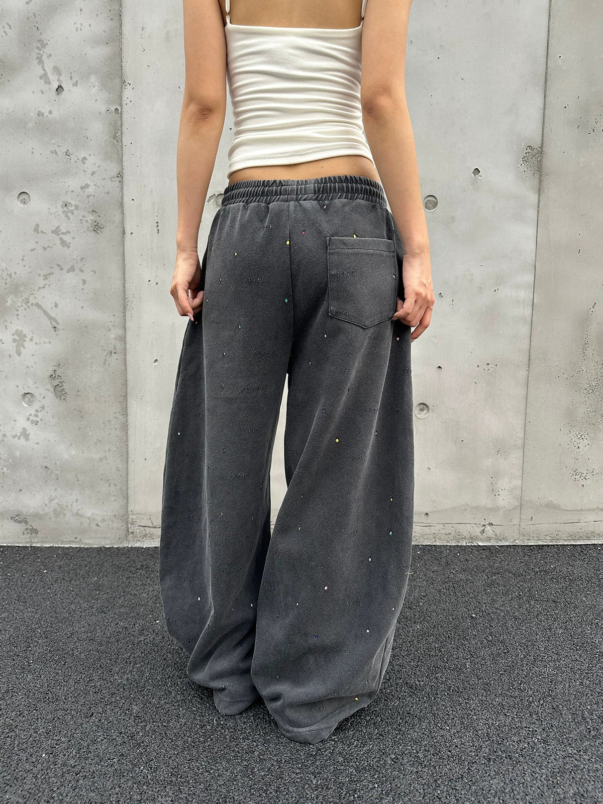 BADMUSE Unisex Oversize Elastic Waist Trousers