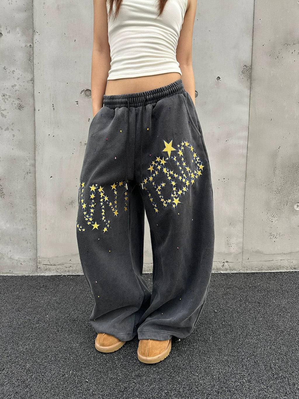 BADMUSE Unisex Oversize Elastic Waist Trousers