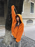 BADMUSE Cable Knit Hooded Sweater Cardigan