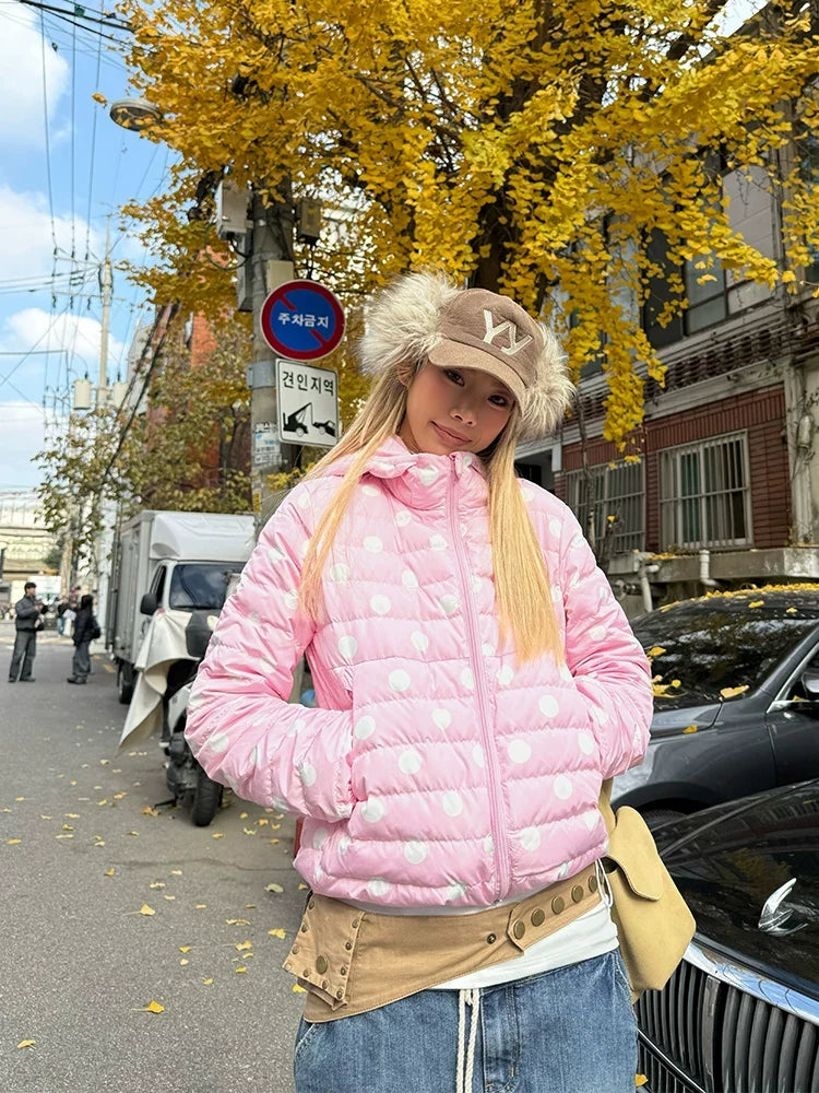 BADMUSE Embroidered Hooded Down Jacket