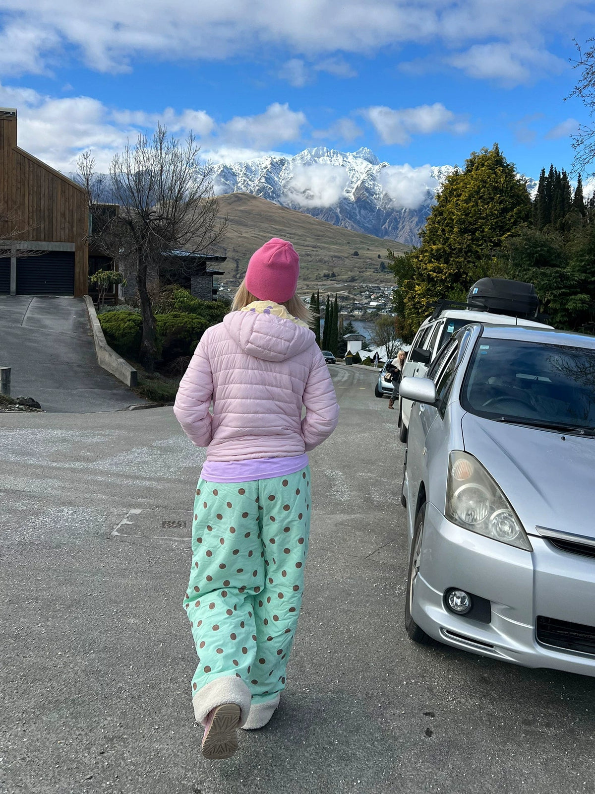 BADMUSE Quilted Sherpa Patchwork Ski Pants