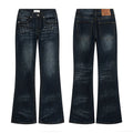 BADMUSE Rhinestone Flared Washed Women's Jeans
