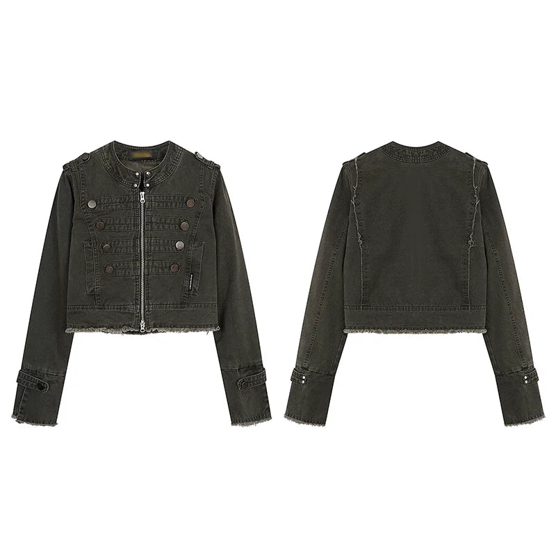 BADMUSE Deconstructed Cropped Jacket