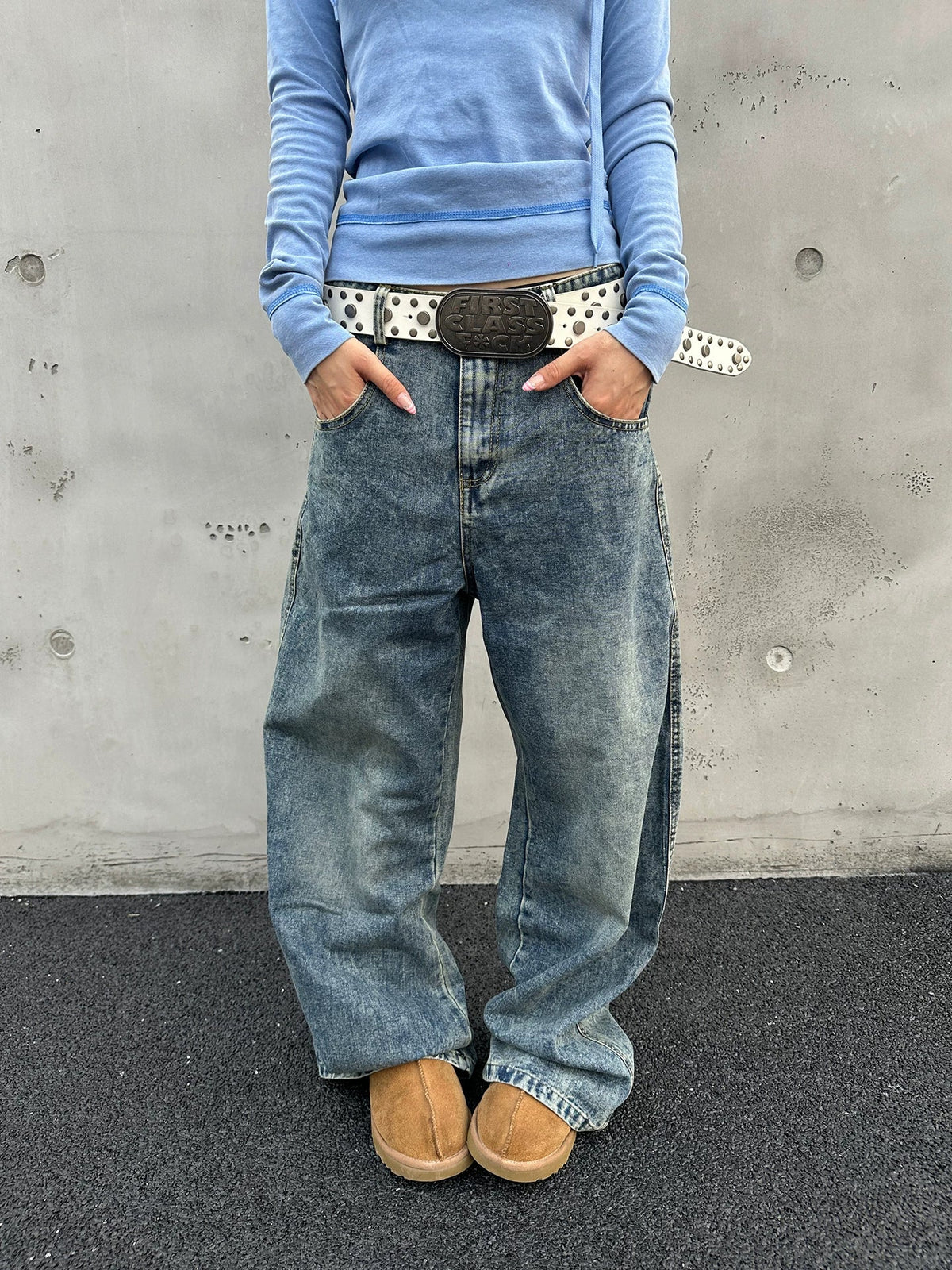 BADMUSE Oversized American Style Denim Jeans