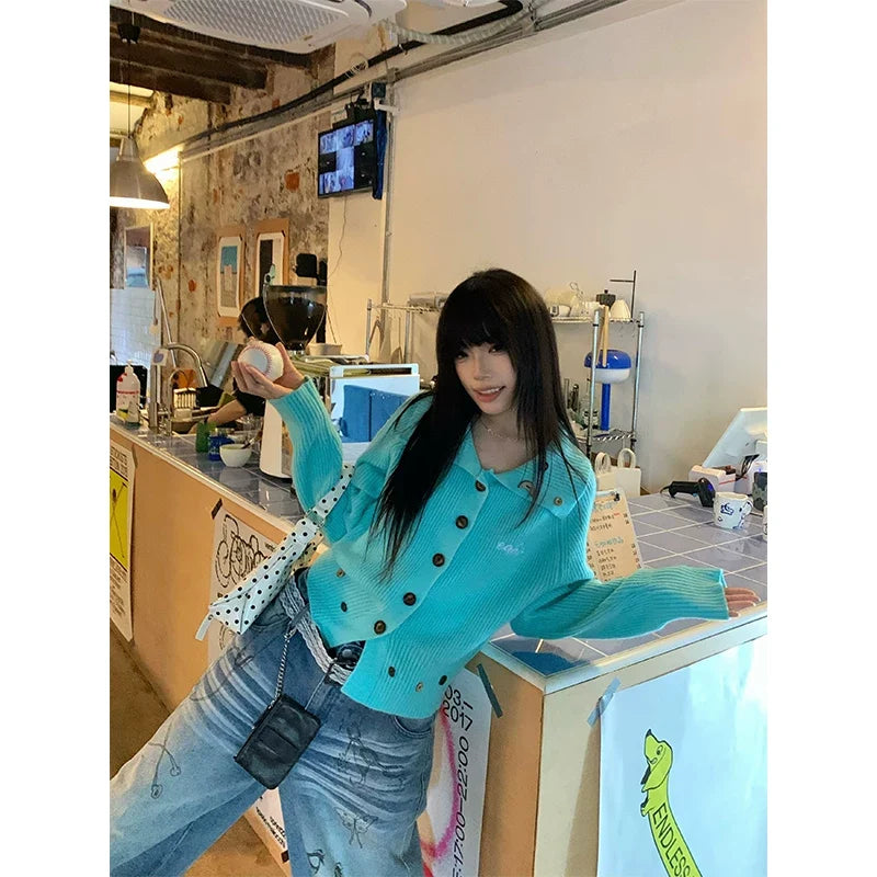 BADMUSE Casual Button Knit Cardigan