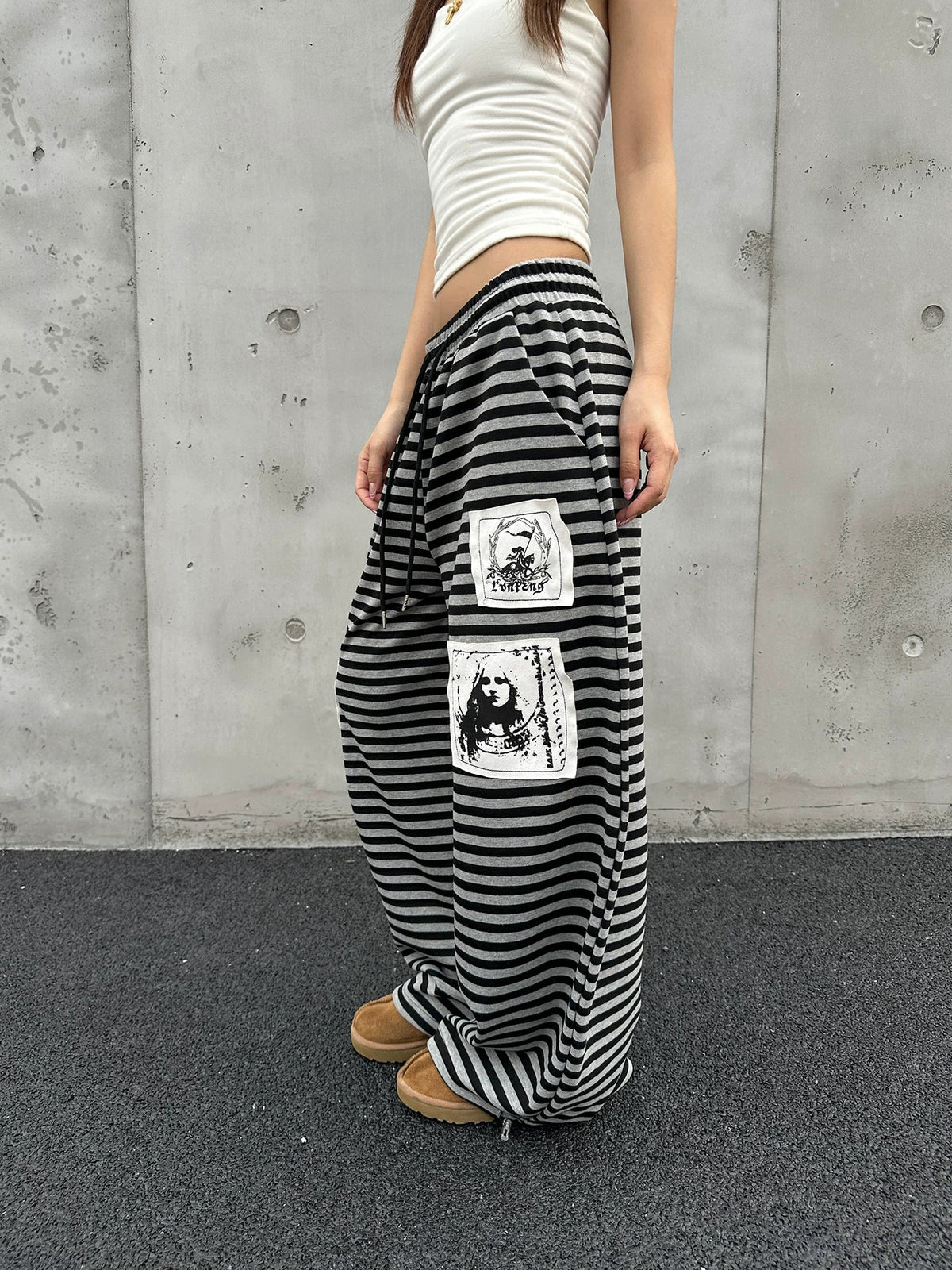 BADMUSE Unisex  Drawstring Oversized Sweatpants