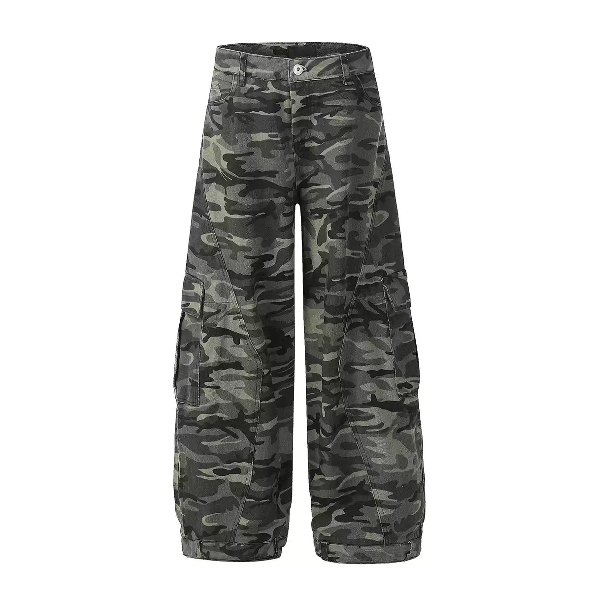 Camouflage Wide-Leg Pants
