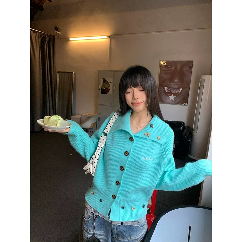 BADMUSE Casual Button Knit Cardigan