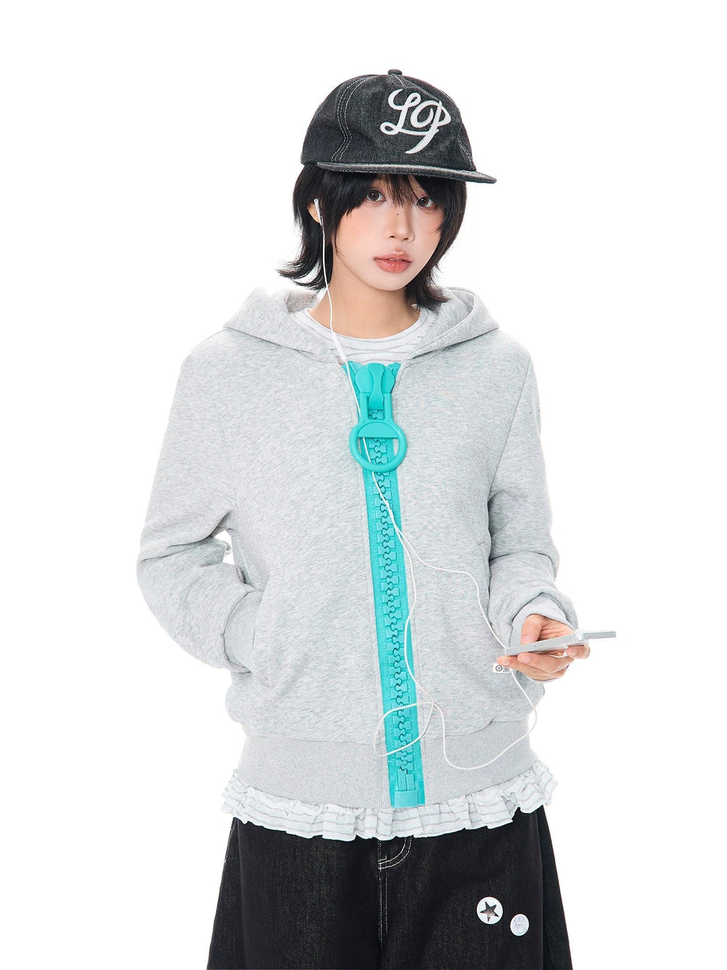 BADMUSE BIG ZIP OVERSIZED HOODIE