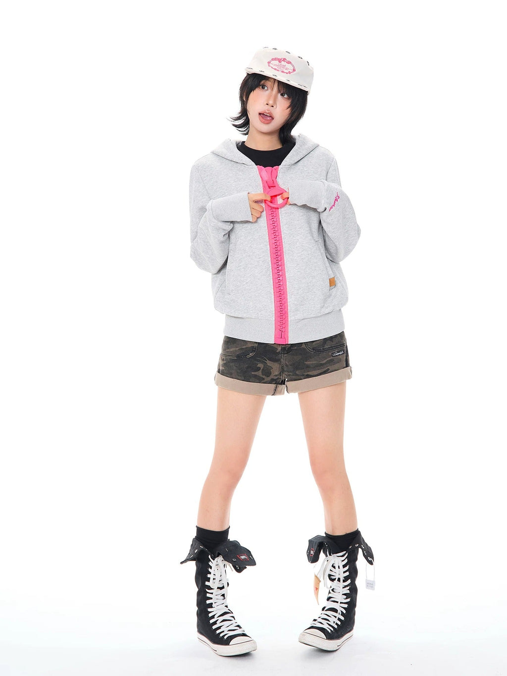 BADMUSE BIG ZIP OVERSIZED HOODIE