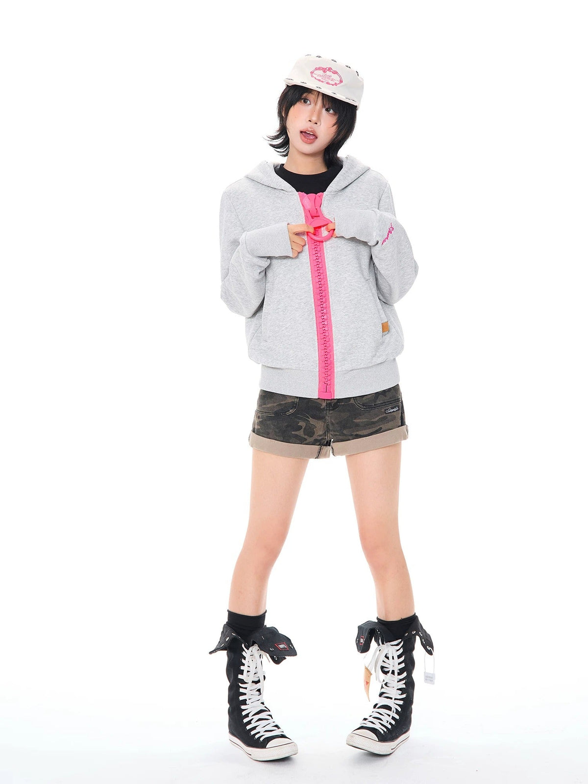 BADMUSE BIG ZIP OVERSIZED HOODIE
