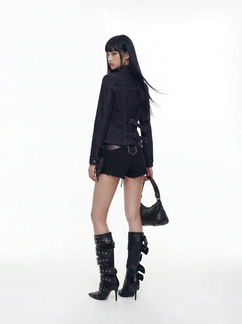 BADMUSE Napoleon Cropped Denim Jacket
