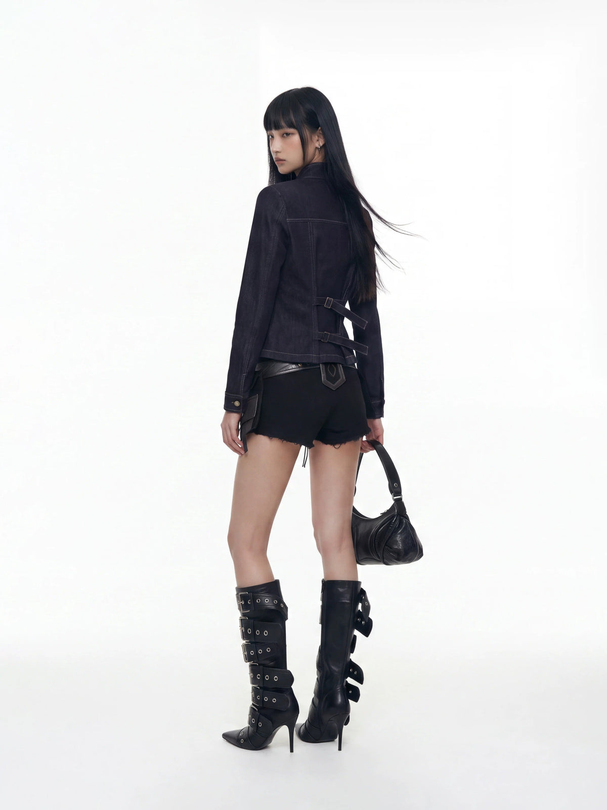 BADMUSE Napoleon Cropped Denim Jacket