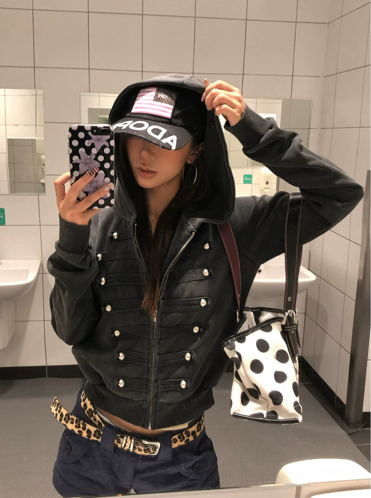 BADMUSE Napoleon Washed Zip-Up Hoodie