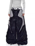High-Street Patchwork Distressed Wide-Leg Jeans