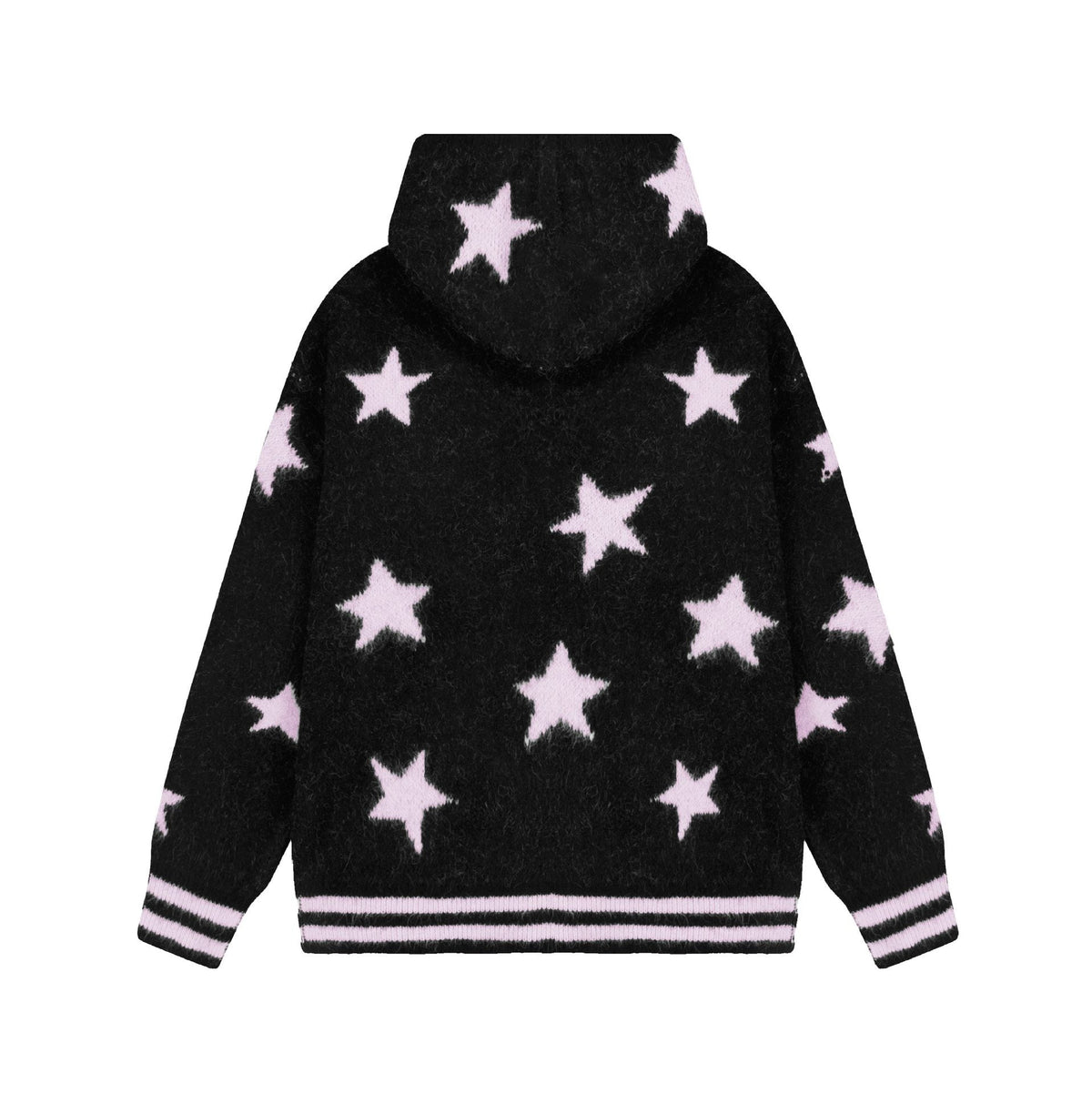 BADMUSE Vintage Star Zip-Up Hoodie Cardigan