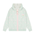 BADMUSE Polka Dot Big Zipper Hoodie Cardigan