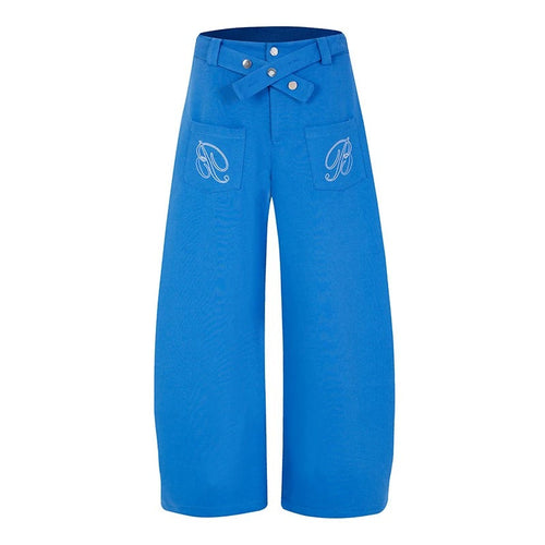 BADMUSE Wing Embroidery Wide-Leg Pants