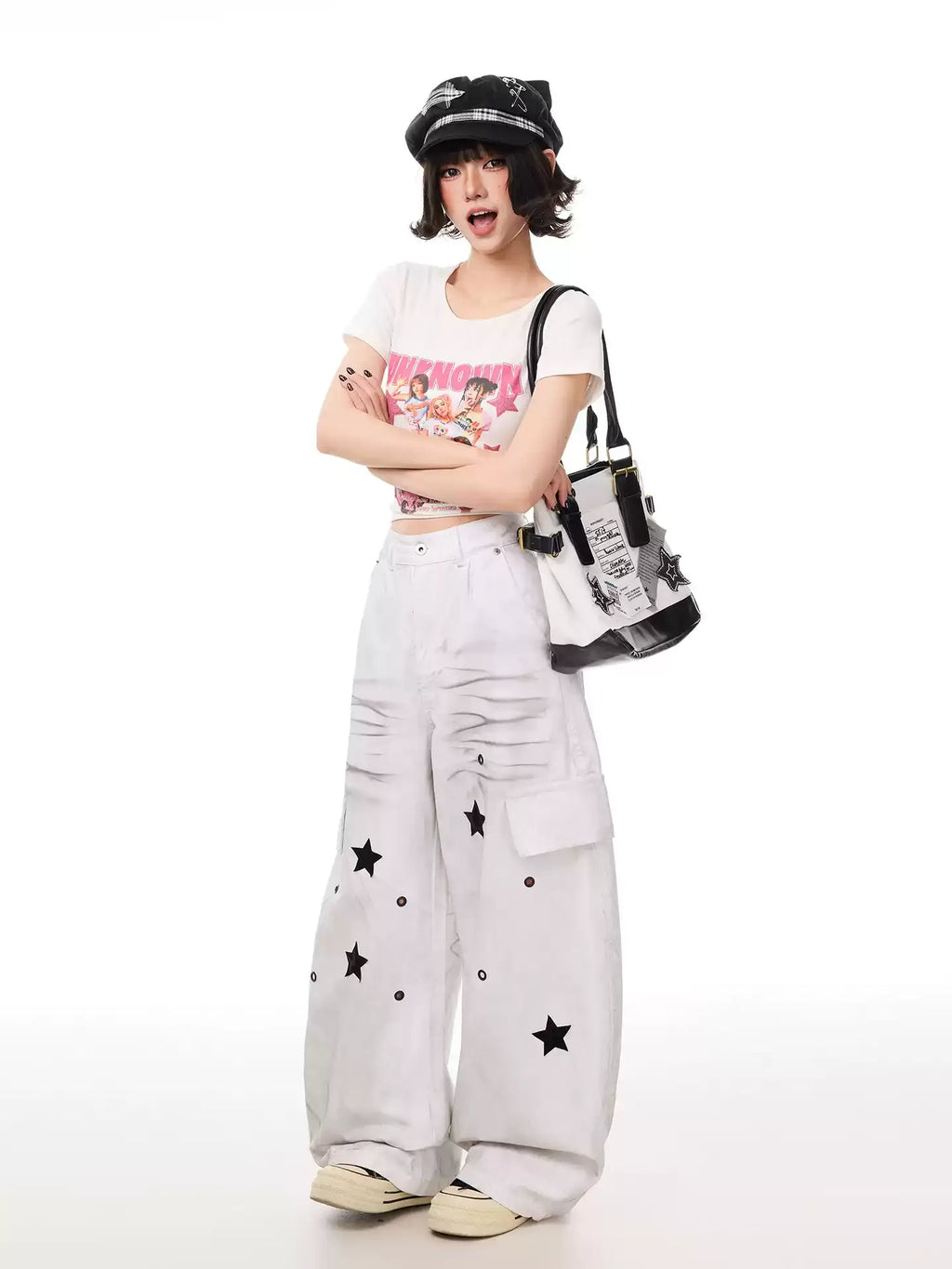 BADMUSE Y2K- Star Patch Cargo Pants
