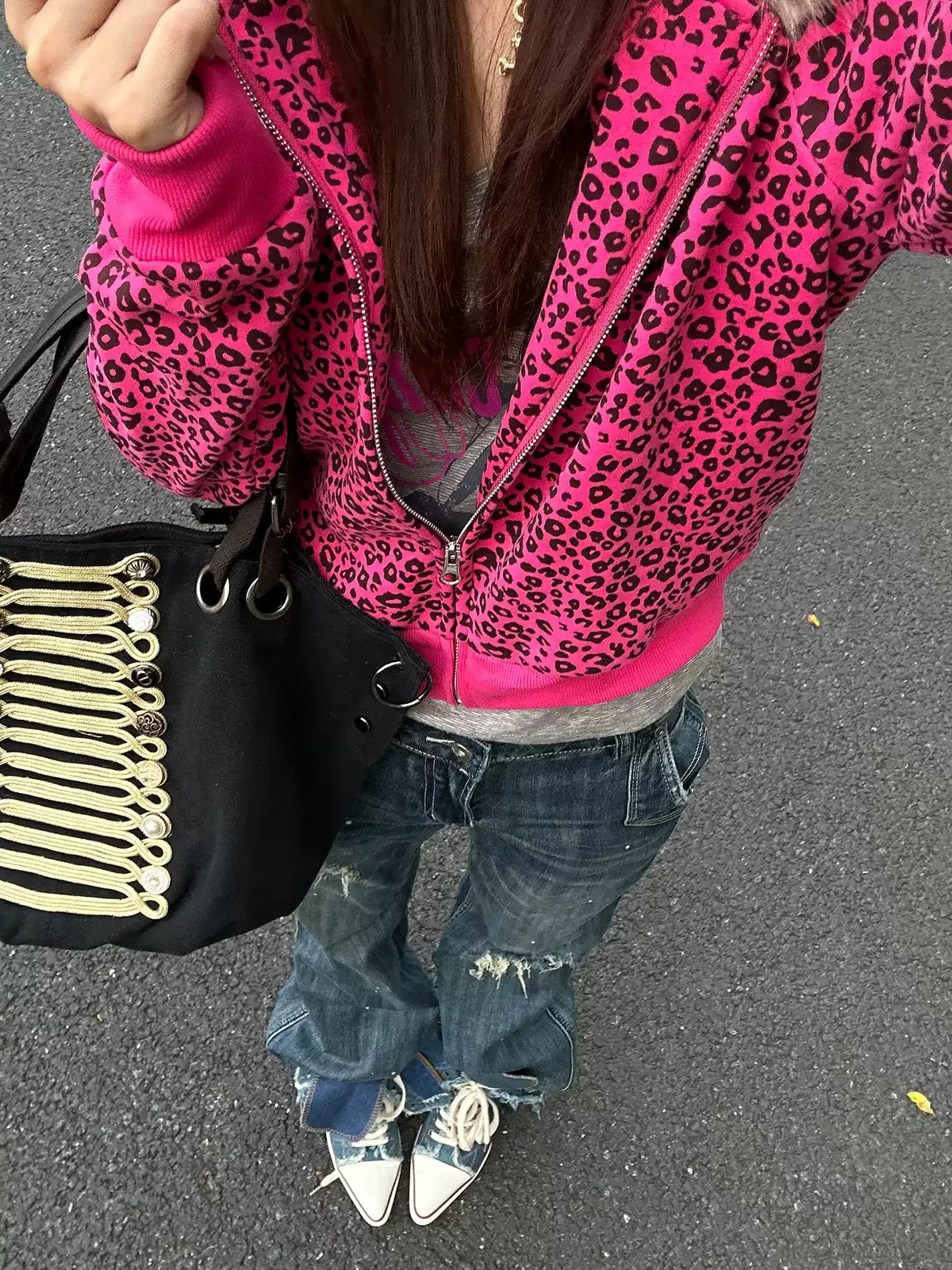 BADMUSE Leopard Fur Hoodie