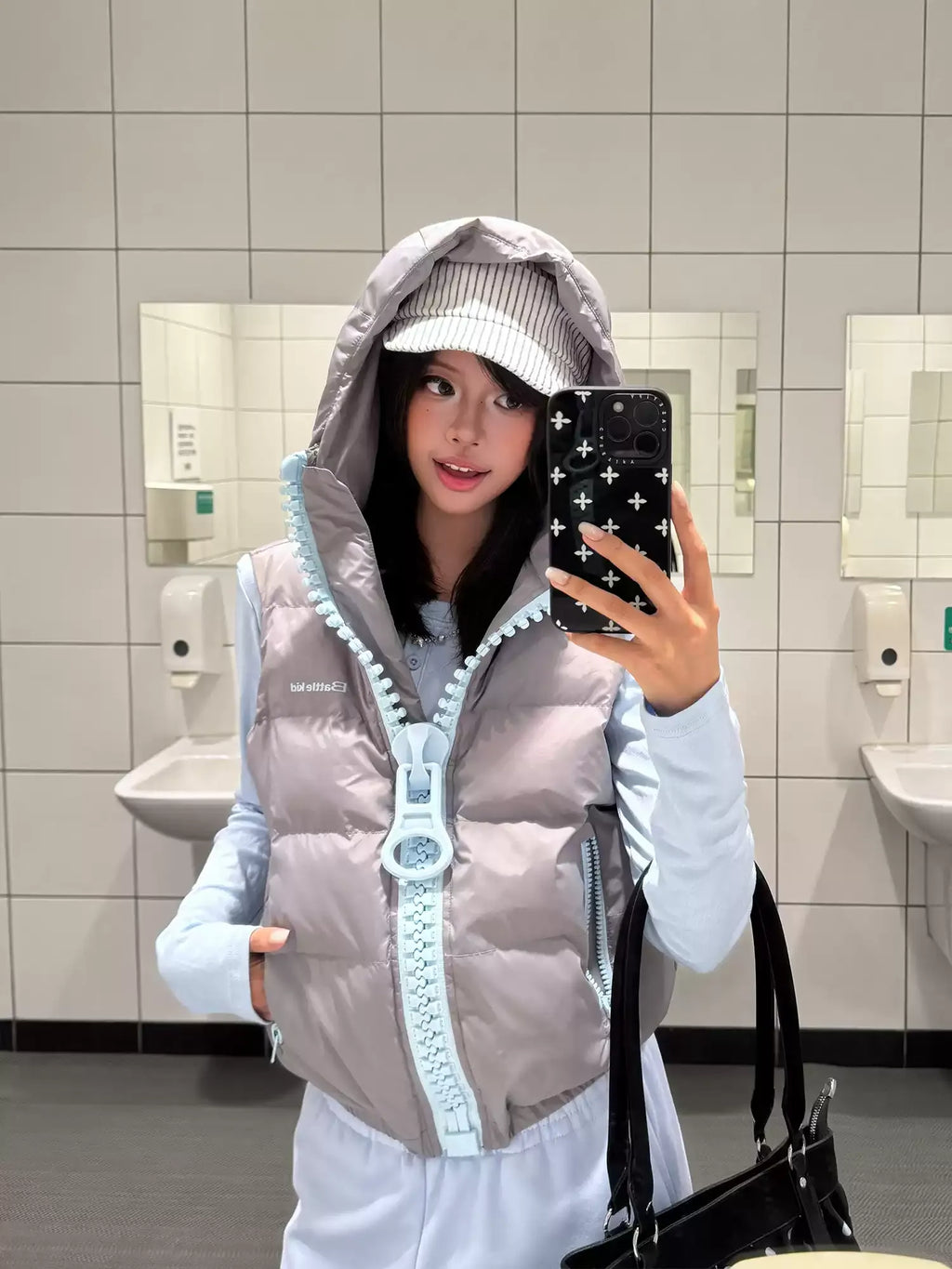 BADMUSE Oversized Zip-Up Puffer Vest
