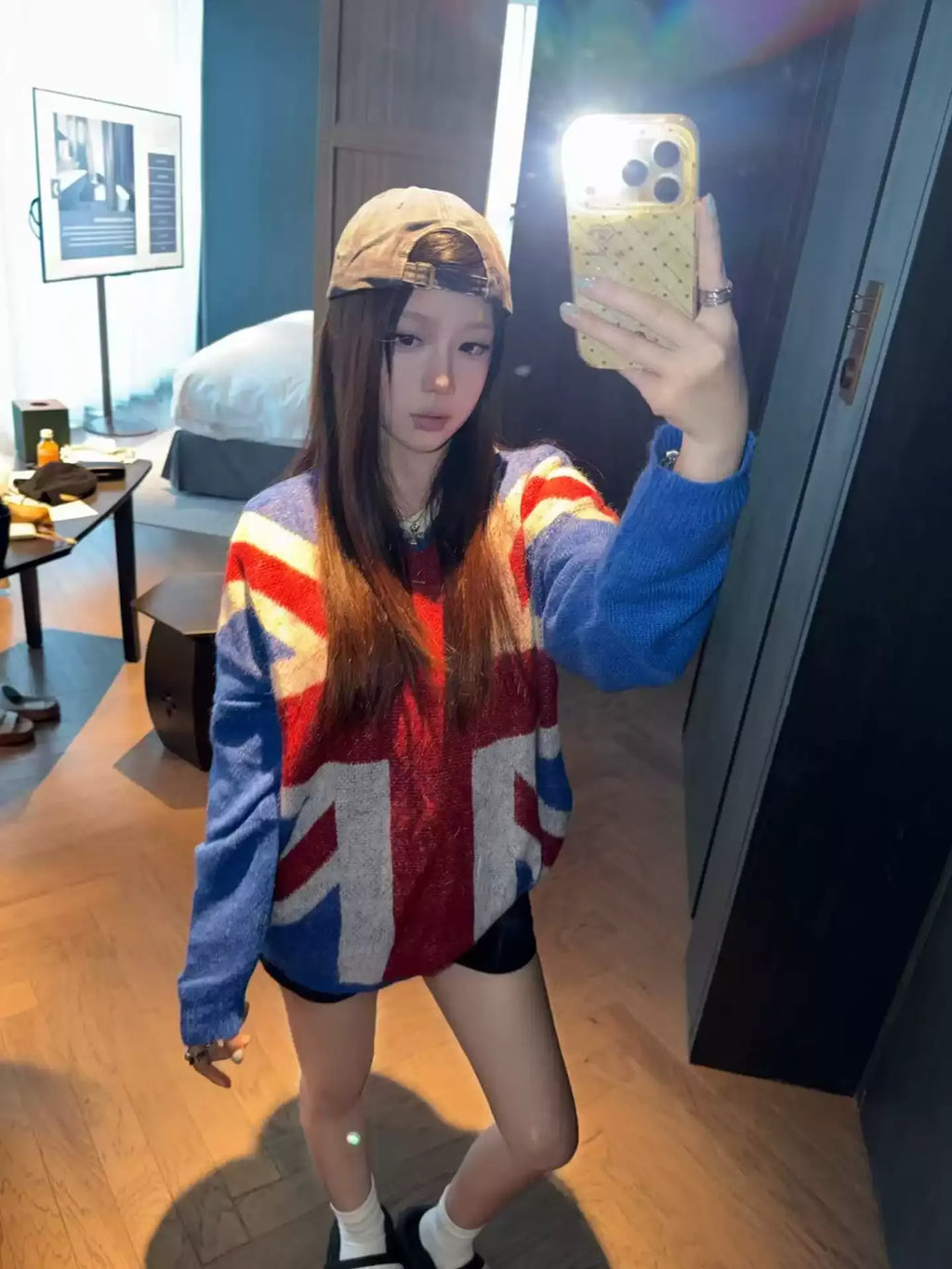 BADMUSE British Flag Knit Sweater