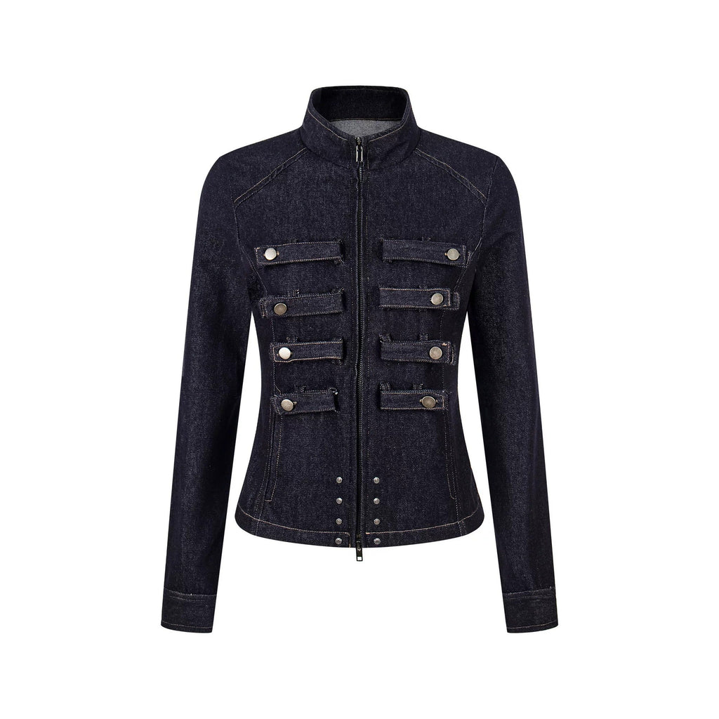 BADMUSE Napoleon Cropped Denim Jacket