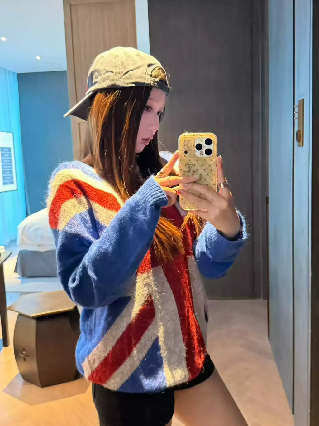 BADMUSE British Flag Knit Sweater